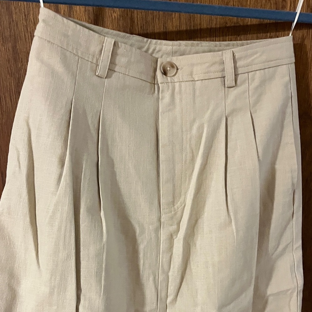 Beige Pencil Skirt with Front Slit - Picture 5 of 5